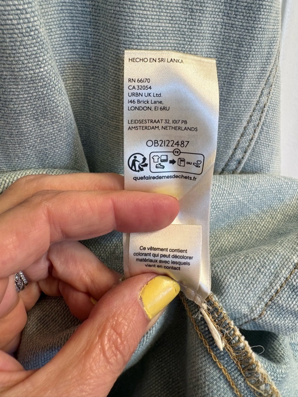 NWT We The Free Lemon Denim Jacket - Picture 10 of 16